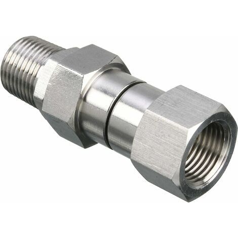 Accesorio giratorio de acero inoxidable con rosca macho NPT de 3/8" para lavadora a presión de 4500 PSI (1/4)
