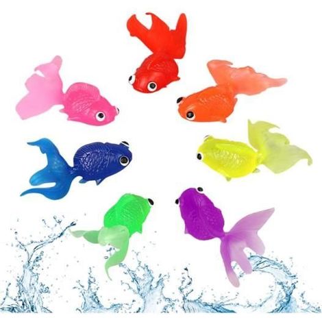 Faux Poisson Rouge 7 Pcs Artificielle Poisson Rouge Minuscule Faux Poisson Simulation Poisson Rouge Aquarium Décoration Poisson (1/4)