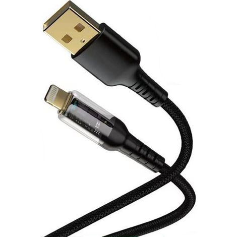 TRADE SHOP - Cavo Ricarica Rapida Trasmissione Dati Trasparente Da Usb A Lightning Da 1 Mt Q-sj870 - (1/2)