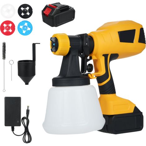 Pistolet peinture 20V – 30Ah, 1200ml, 4 buses, 3 modes, portable, maison (1/5)
