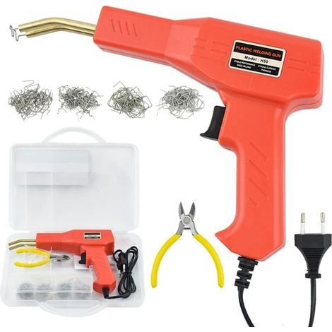 Machine à Souder Plastique 50W Kit Réparation Pare-Chocs Auto avec Agrafes Pinces Mallette (1/4)