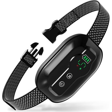Collier de chien anti - aboiement rechargeable - collier d'aboiement pour chiens grands, moyens et petits - dispositif d'arrêt d'aboiement avec vibration et entraînement inoffensif collier non - aboie (1/5)