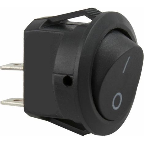 Interrupteur rond 6 A. 23 mm. À encastrer : idéal pour n'importe quel environnement, son design rond et encastré allie efficacité et style, garantissant un contrôle électrique sûr et élégant.