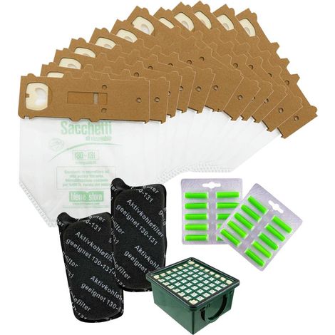 SACCHETTI FOLLETTO VK 131 VK 130 12 PZ MICROFIBRA FILTRI COMPATIBILI (1/3)