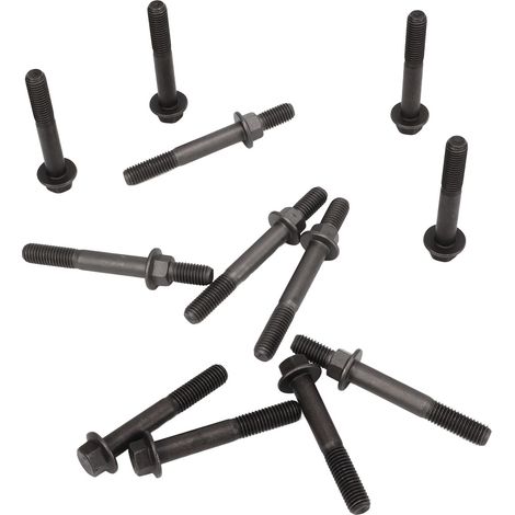 Lot de 12 boulons de joint de collecteur d'échappement, accessoire de remplacement pour système d'échappement automobile Dodge Ram 5.9 6.7 (1/5)