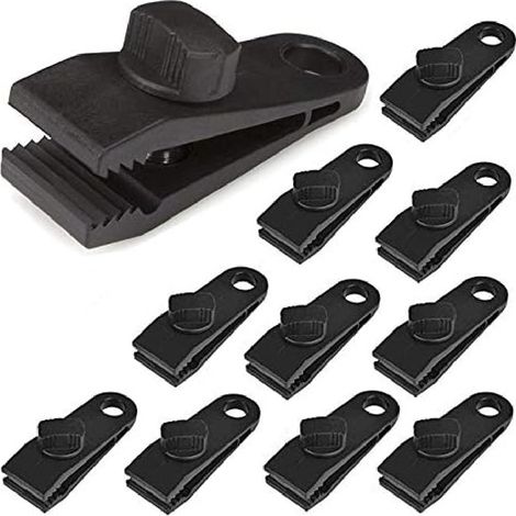 Lot de Clips Fixation pour Bâche Auvents Camping Caravane Couvertures Voiture 10 Pcs (1/5)