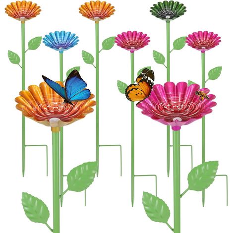 Bienentränke für den Garten, Insektentränke für Bienen und Schmetterlinge, Wasserschale aus Metall, wetterfest, Gartendekoration, Geschenk für Gärtner (4 Stück) (1/5)