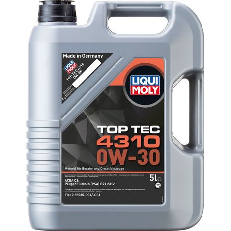 Liqui Moly Motoröl Top Tec 4310 0W-30 5 L Motoröle (1/3)