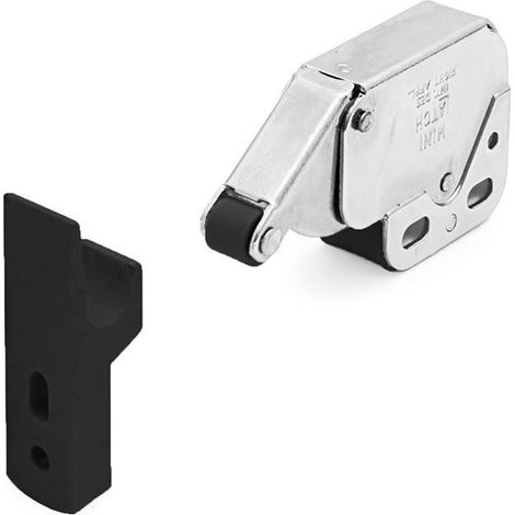 HERRAJES ALK vaiven resorte mini latch negro 188 , 0UNIDADES