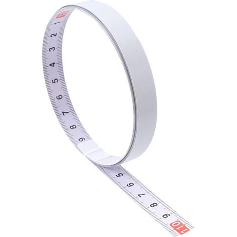 Règle métrique autocollante 2m acier, pour établi et atelier (1/5)