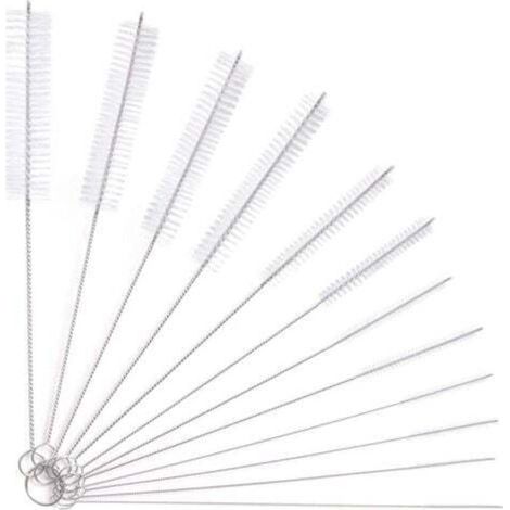 Brosse de nettoyage pour tubes et biberonsLot de 12 pièces en nylon résistant, idéale pour bouteilles en verre, bouilloires et claviers (1/4)