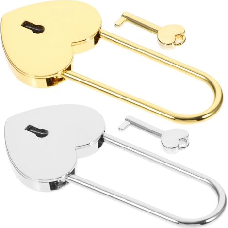 cadenas en forme de c ur avec cl petit cadenas en m tal pour (1/5)