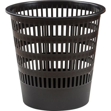 FAIBO PAPELERA 16L REJILLA NEGRA (1/2)