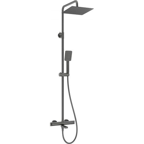 Deante Duschset mit Regeneffekt Titanium Modern