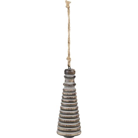 Suspension de Noël en Bois Gris 6x16 cm Décoration Suspendue Rustique pour la Maison - PANGIVO (1/2)