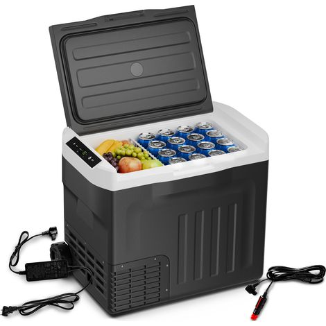 Klarstein PolarForce Frigo portatile a compressore da 40 litri Pannello LCD Illuminazione Fuoristrada Protezione batteria 12V/230V