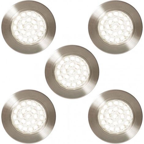 Litecraft Charles Recessed Under Cabinet LED Light Warm White in Nickel - 5 Pack (1/4)