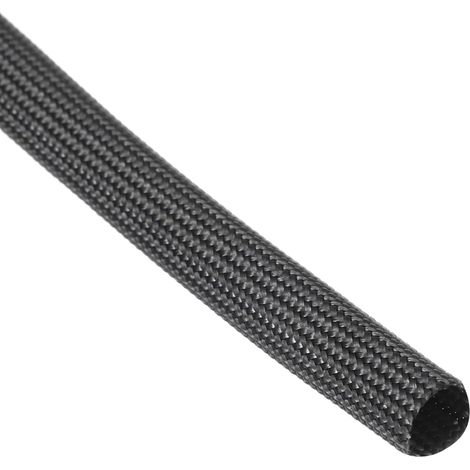 Gaine Cable Isolante 5 Mètre de Long 6mm ID Manchon en Fibre de Verre Haute Température Noir (1/4)