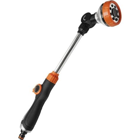 Garden Watering Gun, 8-Mode Adjustable Watering Gun, Lightweight and Durable Metal Watering Gun with Thumb Control for Garden, Car Washing, Patio Cleaning, 42cm (1/5)