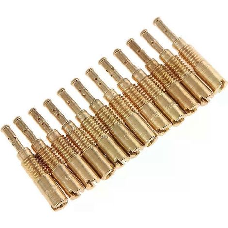 kigbf-12 pieces Solid Carburetor Slow / Pilot Jets for KEIHIN PZ19 PB16/18/20 30 31 33 35 36 38 40 42 45 48 50 52 (1/5)