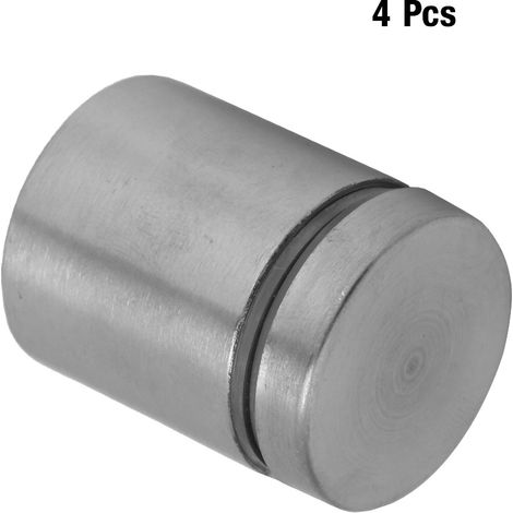 4 Edelstahl-Befestigungsstifte für Werbetafeln, Glasabstandshalter, Befestigungsschrauben (25 x 25 mm) (1/5)
