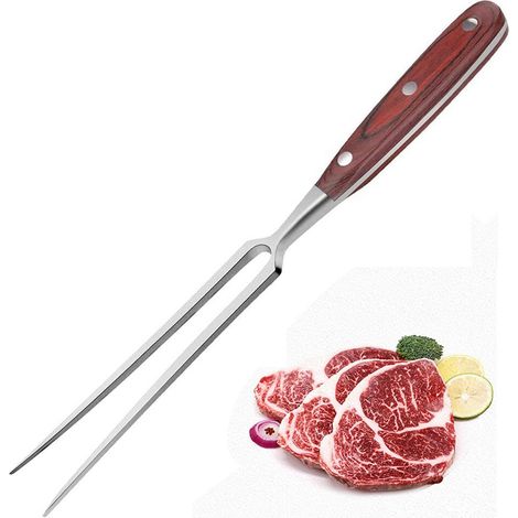 Fourchette de cuisine en acier inoxydable, outil de barbecue, fourchette à viande, accessoire de cuisine (1/5)