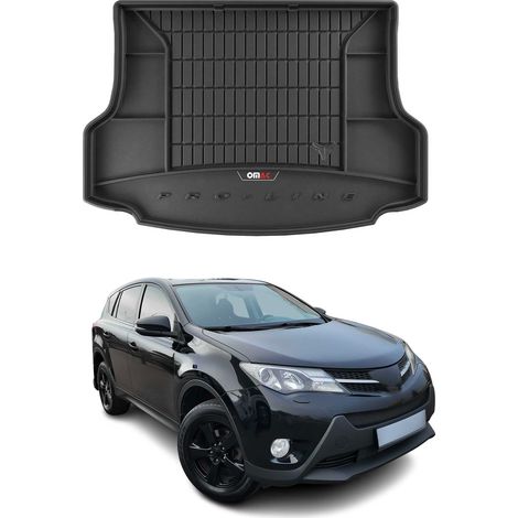 Tapis de Coffre 3D TPE Premium Compatible avec Toyota RAV4 IV 2013-2018 Bac de Protection de Coffre Intérieur antidérapant Revêtement de Coffre Bords Hauts pour Voiture Noir (1/5)