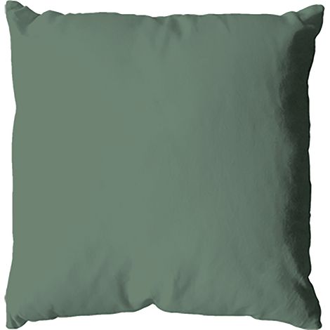 Coussin uni en polyester déhoussable Vert 40x40 cm
