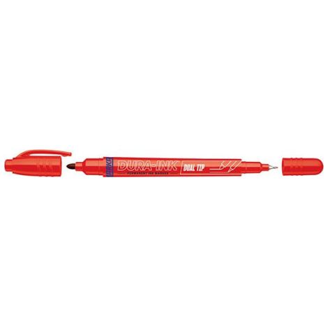 Marqueur permanent à double pointe rouge (Par 12) (1/3)