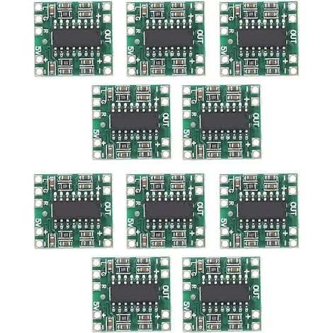 Packung mit 10 PAM8403 Mini-Digitalverstärkern, 2 x 3 W, Klasse D, 2,5 V bis 5 V Netzteil, für DIY-Audioprojekte (1/5)