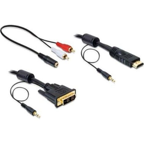 DeLOCK 84455 adaptador de cable de vídeo 2 m DVI-D HDMI Negro (1/3)