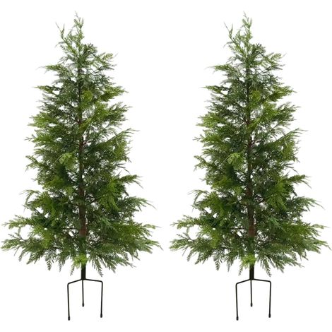 Sapin de Noël artificiel réaliste cyprès de Norfolk – Arbre décoratif pré-éclairé pour intérieur, bureau, entrée, fêtes – maison ou événement – 4FT avec lumineuxère (1/5)