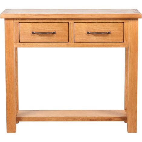 Maison Exclusive - Tavolo Consolle con 2 Cassetti 83x30x73cm in Massello di Rovere