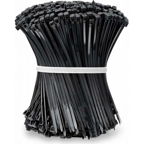 Kabelbinder 100 mm x 2,5 mm, Kabelbinder, Nylon-Kabelbinder, 100 mm Kabelbinder, schwarz, 100 Stück