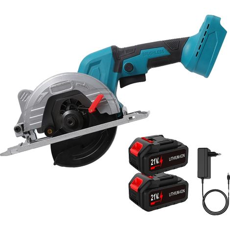 Scie circulaire, moteur sans balais, capacité de coupe polyvalente, 2 BATTERIE, UE-a (1/2)