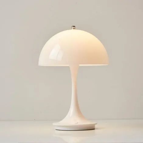 Lampe de table champignon sans fil, lampe de bureau rechargeable, lampe de chevet LED rétro, 3 réglages de température de couleur, blanche