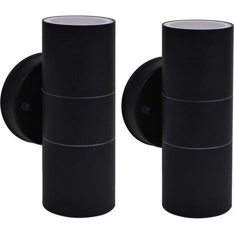 Outdoor Wall Lights 2 pcs Stainless Steel Up/Downwards vidaXL