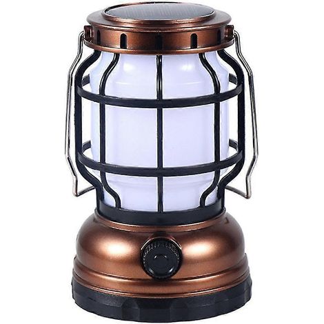 Lanterne solaire de camping avec batterie de secours et lumière LED suspendue clignotante ( (1/5)