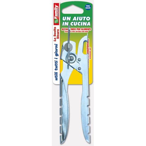 Edelstahl-Dosenöffner Linea Family 2-in-1 mit Flaschenöffner