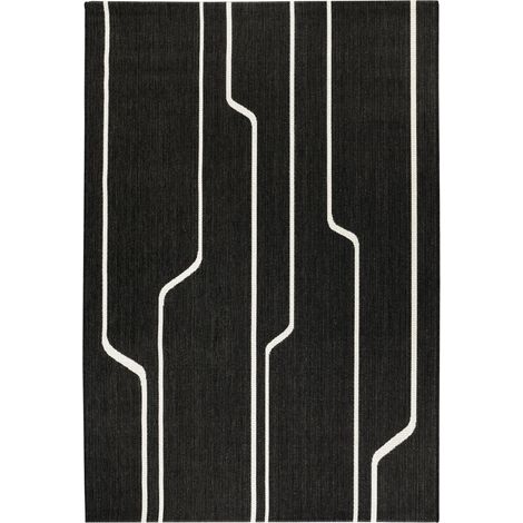 Tapis d'Extérieur et Intérieur 160 x 230 cm en Polypropylène Tonnerre à Motifs Linéaires - PANGIVO (1/3)