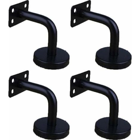 4er-Pack Handlaufhalterungen aus Edelstahl zur Wandmontage für Treppengeländer, Halterungen für Geländer, Wandhalterungen für Treppengeländer (flaches Blech 60 x 60 mm), (1/4)