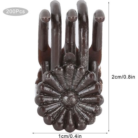 [Pinzas de jardín] Pinzas de soporte para flores de orquídeas y tallos – Paquete de 200 – Plástico – Marrón o verde – Dimensiones: 2 x 1 cm – Sujeción segura sin dañar las plantas (1/5)