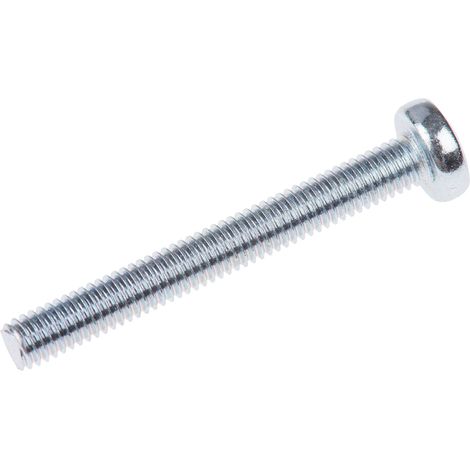 Vis à métaux RS PRO M3 à tête Cylindrique Pozidriv en Acier, 25mm ( Prix pour Sachet de 100 )