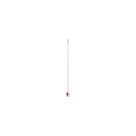 Agitateur à cocktail en acier inoxydable 304 lesté en cuivre – Poignée torsadée japonaise – Poids en forme de goutte d'eau (15,7 pouces/40 cm) (1/2)