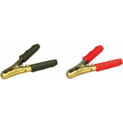 Jeu de 2 pinces crocodiles pour câble démarrage 300 Amp.