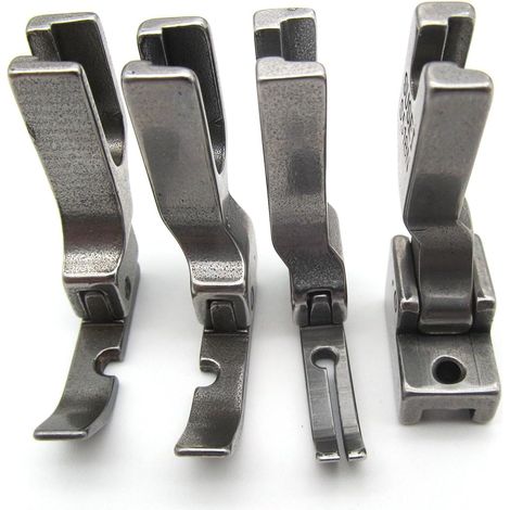 Lot de 4 Pieds pour fermeture éclair, gauche, droit, étroit, invisible, machines industrielles (1/4)