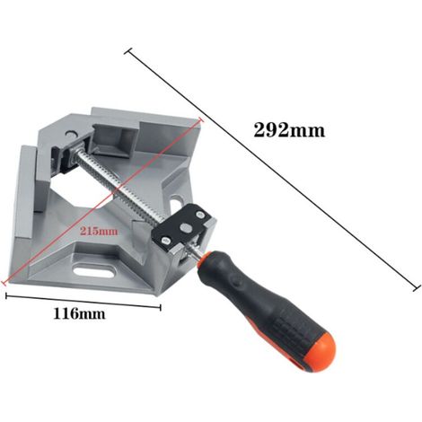 Pince à angle droit 90°, pince de fixation rapide multifonctionnelle, positionneur de soudage pour aquarium, verre, travail du bois, cadre photo, bloc de positionnement à angle droit (1/4)