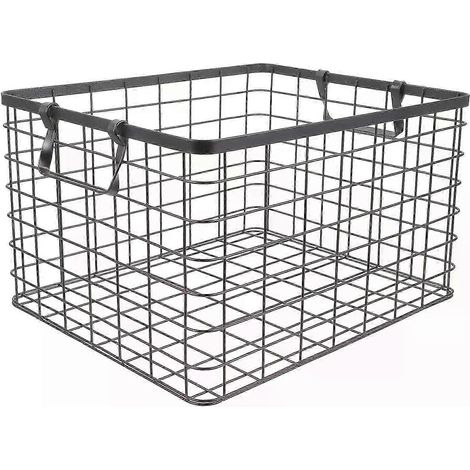 Panier de rangement pour bûches 2025 panier à bûches extérieur porte-bûches en métal (1/4)