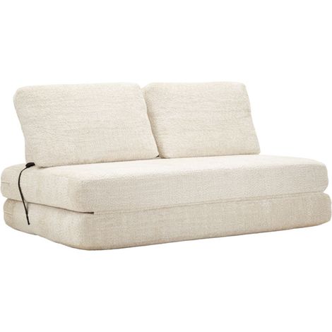 Canapé Convertible 2 Places "Faster" 150cm Blanc