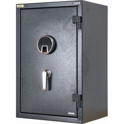 Coffre-fort anti feu 58,8 L à serrure électronique et lecteur d'empreinte 660 x 430 x 350 mm Torros KLB660 (1/5)